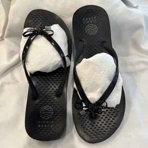 Vionic Women's Casual Beach Flip Flop - sz 9M Black